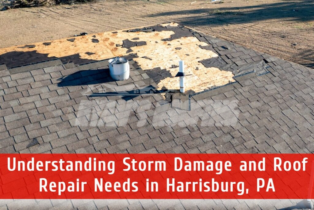 Storm damage roof repair in Harrisburg PA