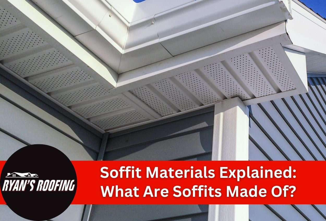 House exterior showing soffit with perforated panels under roof